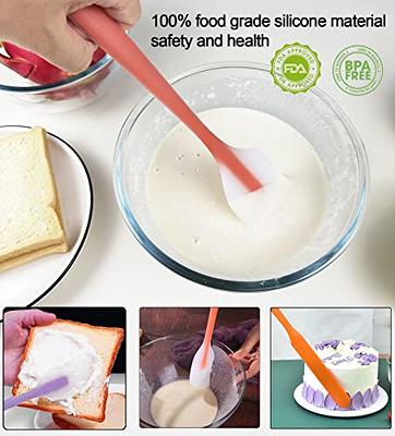 HOTEC Multicolor Food Grade Silicone Rubber Spatula Set Kitchen Utensils  for