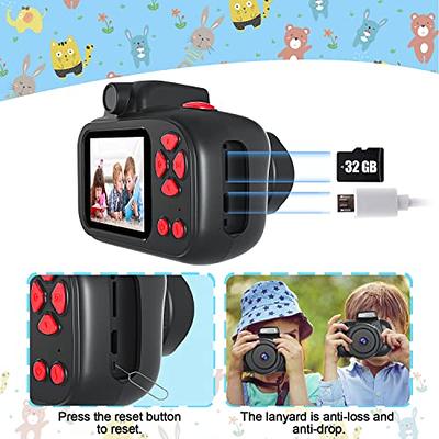 MOREXIMI Kids Camera, Digital Camera for Kids 3-8 Year Old, Birthday, Toys  for Girls, 2.4 IPS Screen, Video Camcorder with Flash, 32G Card Included