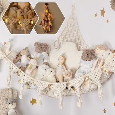 TIDYTEDS Macrame DreamLights Boho Stuffed Animal Storage Net Hammock Extra  Large Plush Toy Storage Holder For Small Or Large Plushies Cream - Yahoo  Shopping