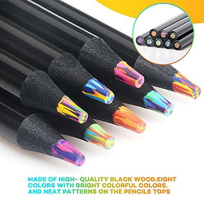 ThEast 30 Pieces Rainbow Colored Pencils, 4 Color in 1 Pencils for Kids, Assorted Colors for Drawing Coloring Sketching Pencils for Drawing Stationery