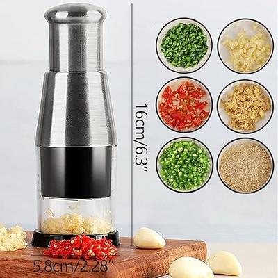 Geedel Food Chopper, Easy to Clean Manual Hand Chopper Dicer, Dishwasher Safe Slap Press Chopper for Vegetables Onions Garlic Nuts Salads