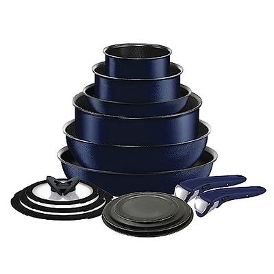 T-fal Ingenio Nonstick Cookware Set 14 Piece Induction Oven Broiler Safe  500F Cookware, Pots and Pans, Oven, Broil, Dishwasher Safe, Cobalt Blue -  Yahoo Shopping