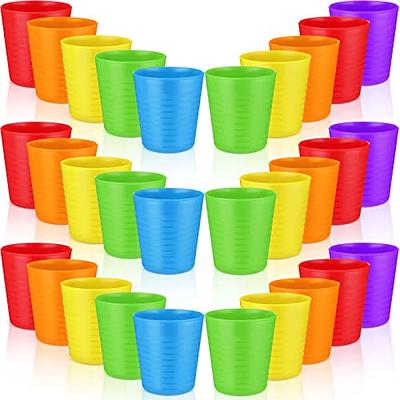 Youngever 8 Ounce Kids Cups, 9 Pack Kids Plastic Cups, 8 Ounce Kids Drinking Cups, Toddler Cups, Cups for Kids Toddlers, Unbreakable Toddler Cups