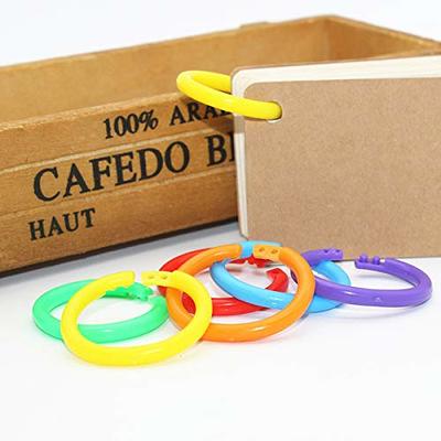 144 Pieces Plastic Binder Rings Plastic Loose Leaf Rings Multi-Color  Plastic Book Rings Flexible for Cards, Document Stack and Swatches  Organization