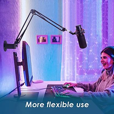 MV7 Boom Arm Mic Stand with Pop Filter, Adjustable Suspension Boom Scissor  Arm Stand with Pop Filter for Shure MV7 USB Podcast Microphone by Youshares  