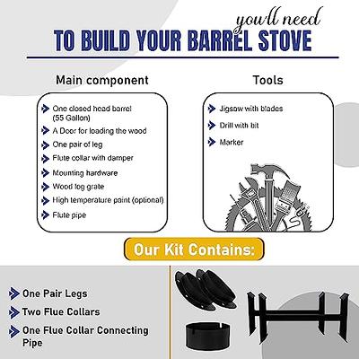 Barrel Wood Stove Kit