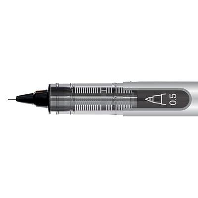 Pilot® VBall Liquid Ink Roller Ball Pen, Stick, Extra-Fine 0.5 mm, Black  Ink, Black/Clear Barrel, Dozen