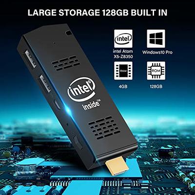 Mini PC Stick 8GB DDR4 128GB eMMC Intel Celeron N4000 (Up to 2.6GHz) Mini  Computer Stick with Windows 10 Pro Supports 4K HDMI, 2.4G/5G WiFi,  Bluetooth