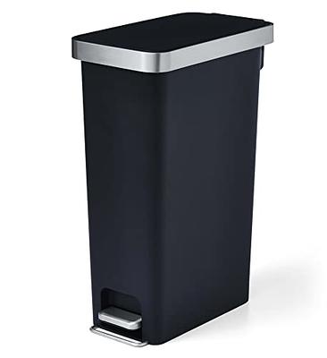 Stainless Steel 13-Gallon Kitchen Trash Can with Step Lid Charcoal - Yahoo  Shopping