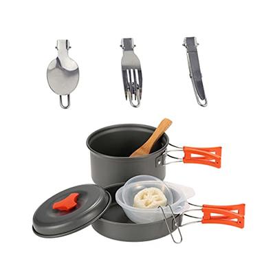 BESPORTBLE 2 Sets Camping Cookware Set Camping Soup Pot Camping Cooking Kit  Camping Pots Collapsible Cookware Camping Cooking Supplies Outdoor