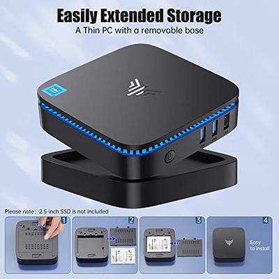 KAMRUI AK1PLUS Mini PC with Intel Alder Lake N97(up to 3.60 GHz), 16GB RAM  512GB ROM Small Desktop Computer, 4K UHD Mini Computers Support WiFi 6  BT5.2 Dual HDMI LAN on Business Home Office Family-NAS : Electronics 