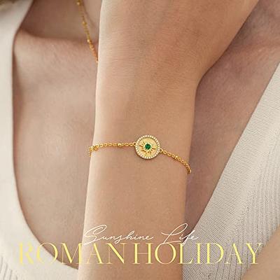 14k Yellow Gold Initial Letter R Friendship Adjustable Bracelet, 9.25