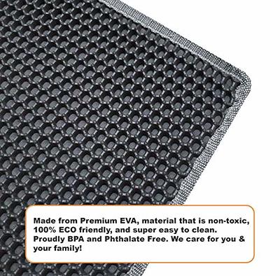 PETKARAY Cat Litter Mat, Litter Box Mat with Hidden Handle, Upgraded  Anti-Slip Back Layer, Large Scatter Control and Urine-Proof Litter Trapping  Mat