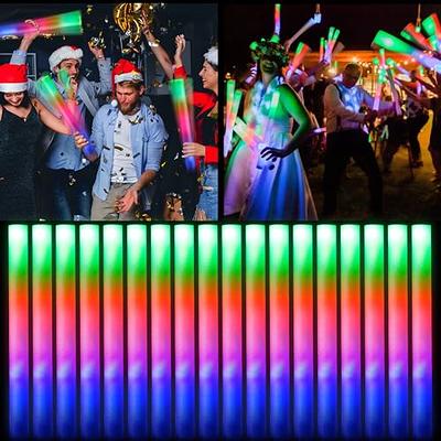 ColorHome Glow Sticks Bulk 58 Pcs - Light up Foam Sticks with 3 Modes  Colorful Flashing Effect, Led Lights Glow in The Dark Party Supplies for  Wedding