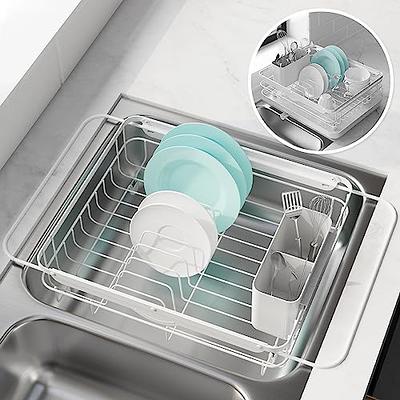 Tomorotec 17.7 x 15.5 Roll Up Dish Drying Rack Over Sink Drying Rack Sink  Cover Kitchen Sink Accessories Gadget Multipurpose Organizer Foldable  Stainless Steel Drainer - Yahoo Shopping