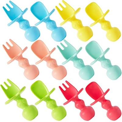 6 Pack Baby Utensils Self Feeding 6+ Months, Silicone Baby Spoons and  Forks, Toddler Utensils for Baby Led Weaning, Chewable Utensils First  Stage, Red, Orange, Grey - Yahoo Shopping