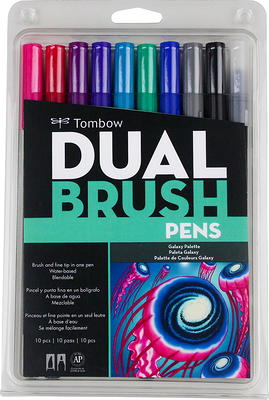 Tombow 56185 Dual Brush Pen Art Markers, Bright, 10-Pack. Blendable, Brush  and Fine Tip Markers