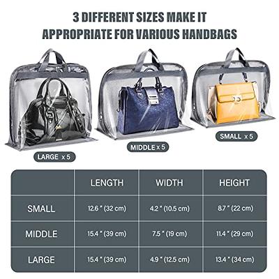 Handbag Dust Bags Clear Purse Storage Organizer For Closet, Zipper Hanging  Storage Bag For Handbags