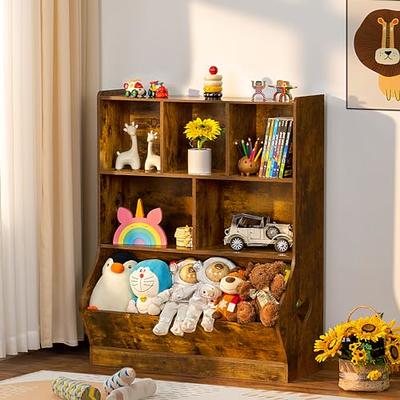 3-Tier Kids Toy Storage Organizer Cabinet Bin w/ 3 Drawers for Playroom  Bedroom