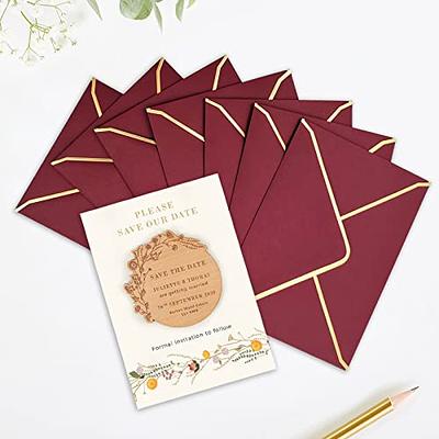 Gold Border Envelopes Wedding Envelopes 5x7 Envelopes 