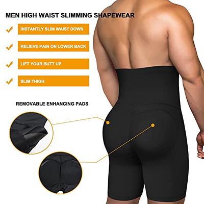Men Compression Hi-Waist Boxer Shorts Tummy Slim Sauna Body Shaper Girdle  Pants