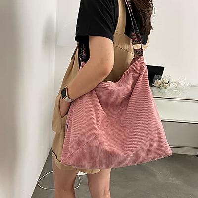 Makukke Tote Bag Women Large Crossbody Bag Stylish Handbag for Women Corduroy Hobo Bag Fashion Shoulder Bag Purse