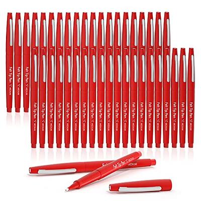 Lelix Felt Tip Pens, 40 Red Pens, 0.7mm Medium Point Felt Pens, Felt Tip  Markers Pens for Journaling, Writing, Note Taking, Planner, Perfect for Art  Office and School Supplies - Yahoo Shopping