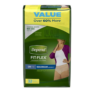 Depend Night Defense Incontinence Overnight Underwear for Women, S/M, 16  Count 