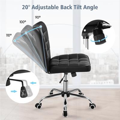 SmileMart Adjustable Ergonomic Swivel Gaming Chair with Footrest