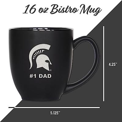 Ceramic Bistro Coffee Mug 16oz, Laser Engraved