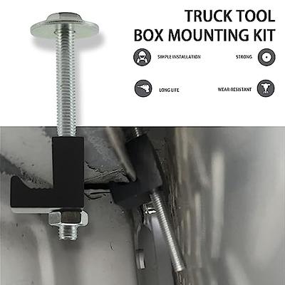 J Hook Crossover Tool box Mounting Clamps for Pickup Truck Tool Box (4 PCS,  Blcak) : : Automotive