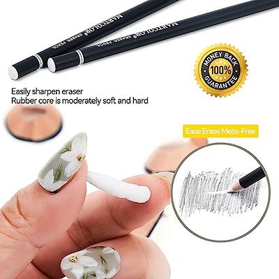 Dyvicl White Charcoal Pencils Drawing Set, 6 Pcs Sketch Highlight