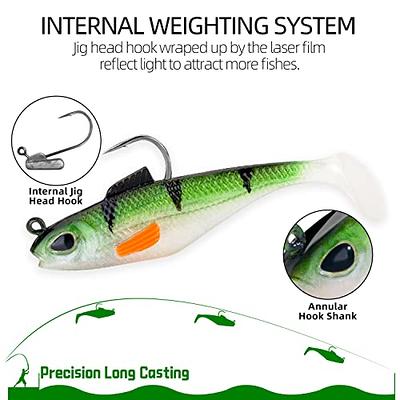 QualyQualy Soft Plastic Swimbait Paddle Tail Shad Lure Soft Bass