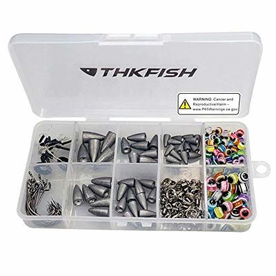 thkfish 5PCS Bullet Weights for Fishing Ready Texas Rig Fishing