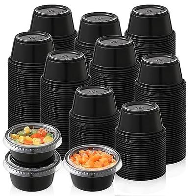 Prgery [4 oz 50 Set Jello Shot Cups with Lids,Plastic Portion Cups