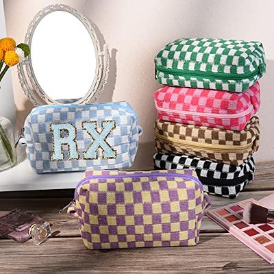 Checkered Makeup Bag, Portable Cosmetic Bags for Women Toiletry Travel  Organizer Make Up Bags 