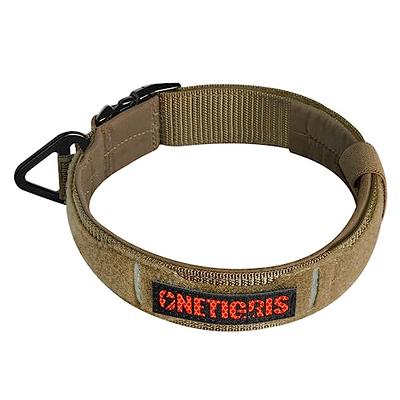 OneTigris Tactical Dog Collar for Large Dogs Military Heavy Duty Metal  Buckle Collar X11 for Training, with Reflective Strips& Patch Panel - Yahoo  Shopping