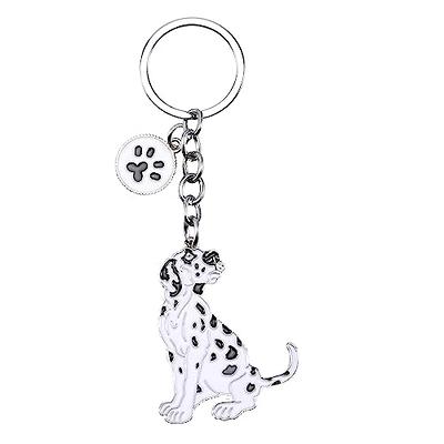 Rottweiler Key Chain Dog Key Ring Pet Key Ring Floral Key 