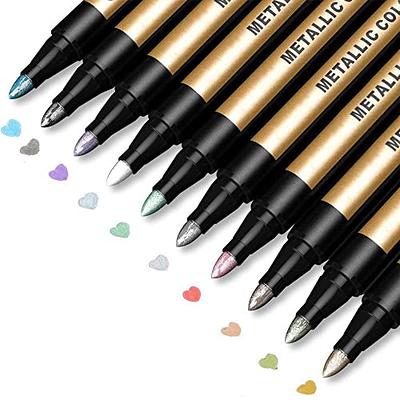 JR.WHITE Paint Markers Pens Metallic, 10 Colors Paint Pens for Rock  Painting, Black Paper, Scrapbook, Photo Album, Paint Marker for DIY Arts &  Crafts, Glass, Wood, Card Making, Scrapbook Supplies - Yahoo