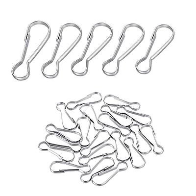 Lanyard Clip, 100pcs Silver Plated Lanyard Hook, 25mm Lanyard Hook Clips,  Metal Hooks, Trigger Hook, Snap Hook 