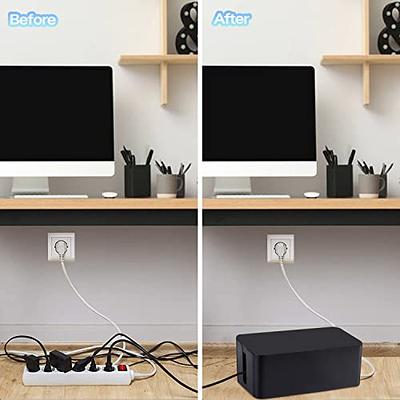 Large Cable Management Box, Cord Organizer to Hide Power Strip, Extension  Cord, Surge Protector | Cord Hider Safe Box for Desk Organizers, Gaming PC