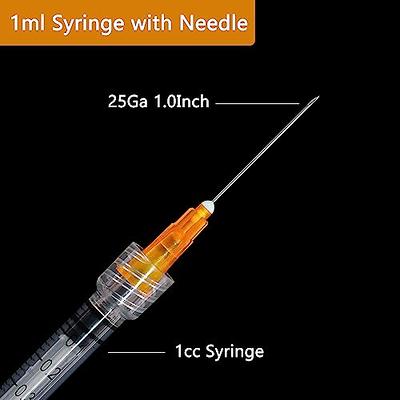 1ml Syringe with Needle-25G 1 Inch Needle, Individual Package-Pack of 20 -  Yahoo Shopping