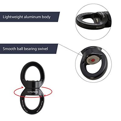 Swing Swivel, 35KN Safety Rotational Device, Digtichnny Swing Spinner for  Web Tree Swing, Aerial Dance, Childrens Swing, Hanging Hammock (Full Black)