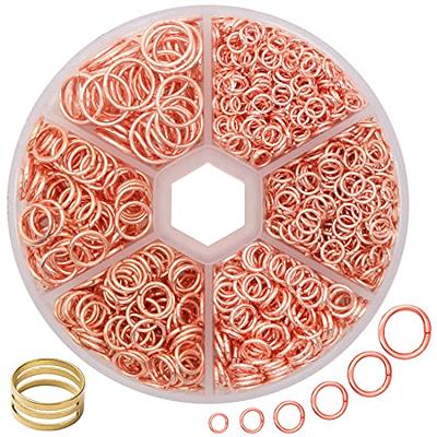 GMMA 1400 Pcs Mixed 6 Sizes/Box Jewelry Making Jump Rings, 4mm 6mm