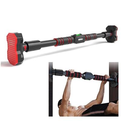 Yes4All Pull Up Bar for Doorway & Ab Straps, Solid 1 Piece Main