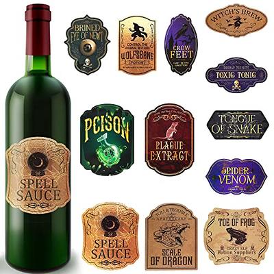 48 Pieces Halloween Bottle Labels Halloween Apothecary Labels Wine Stickers  Halloween Party Decoration Witch Bottle Stickers for Event Dinner Supplies  - Yahoo Shopping