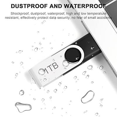 64GB USB Flash Drives, USB Stick, Thumb Drive Rotated Design, Memory Stick  with LED Light for External Storage and Backup Data, Jump Drive, 3 Pack