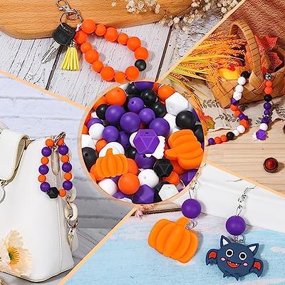 120PCS Round Silicone Beads for Keychain Making Kit, Multiple Styles and  Shapes Silicone Beads Bulk Rubber Beads for Keychains Making