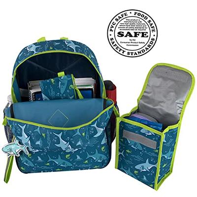  Trail maker Boy's 6 in 1 Backpack With Lunch Bag, Pencil Case,  and Accessories (Construction Work Ahead) : Home & Kitchen