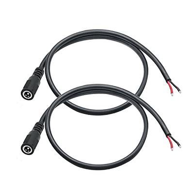  3FT 12V DC Power Cable 5.5mm x 2.1mm Male Plug to Bare